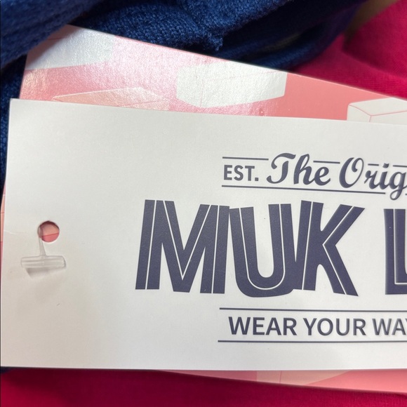 Muk Luks Navy Pet Sweater phs with Red Cars and xmass trees size butter knit S - Picture 9 of 9